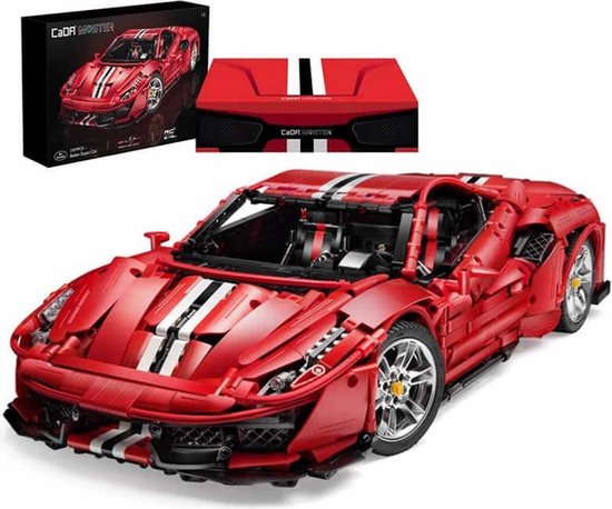 Cadabricks XXL Supercar bouwset - Ferrari 488 Pista bouwpakket van CaDA