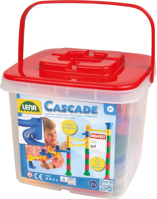 Cascade Knikkerbaan in opbergbox van Hubelino