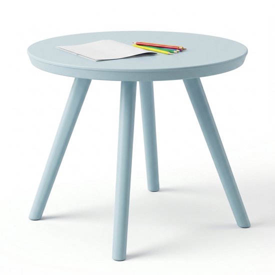 Cheqo® Kindertafel Rond - Speeltafel - Kunststof - Knutseltafel - Tekentafel - Activiteitentafel - Kleurtafel - Plastic Tafel - Blauw - voor Peuters - voor Kinderen - voor Kleuters - Kinderkamer - Speelhoek - Slaapkamer - Speelkamer van Merkloos