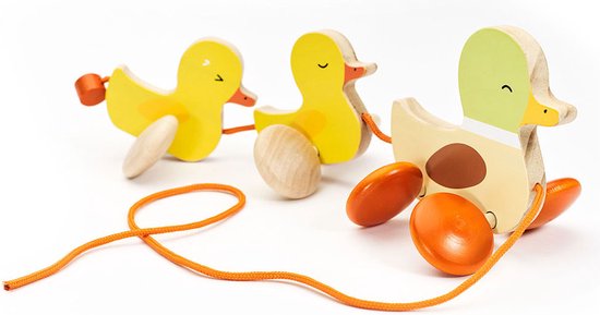 Classic World Houten Trekfiguur Eenden van Classic World