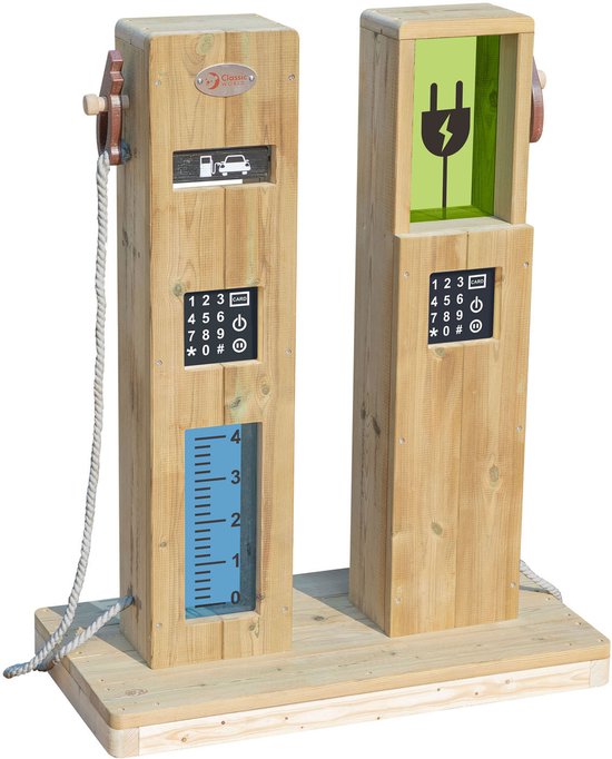 Classic World World Houten Outdoor Speel Tankstation van Merkloos