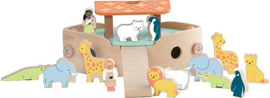 Classic World World World Houten Noah's Ark Boot Bouwset met Dieren, 16dlg. van Classic World