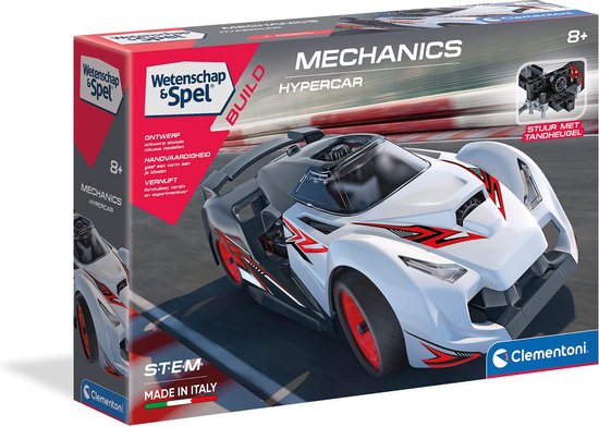 Clementoni - Mechanica Laboratorium - Raceauto - Constructiespeelgoed STEM, bouwset voor kinderen van Clementoni