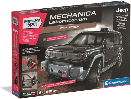 Clementoni Wetenschap & Spel - Mechanica Laboratorium - Jeep Recon - STEM Constructie Speelgoed - Vanaf 8 jaar van Merkloos