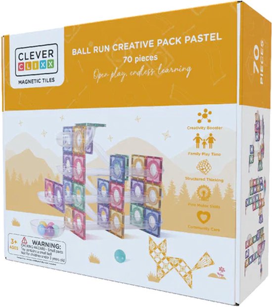 Cleverclixx Ball Run Creative Pack Pastel | 70 Stuks van Cleverclixx