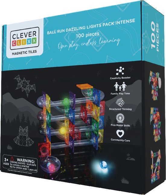 Cleverclixx Ball Run Dazzling Lights Pack Intense | 100 Stuks van Cleverclixx