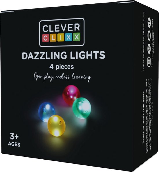 Cleverclixx Balls Pack Dazzling Lights | 4 Stuks van Merkloos