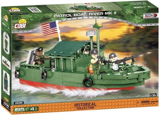 COBI 2238 Patrolboat River MKII - Constructiespeelgoed - Modelbouw - Schip oorlog van COBI