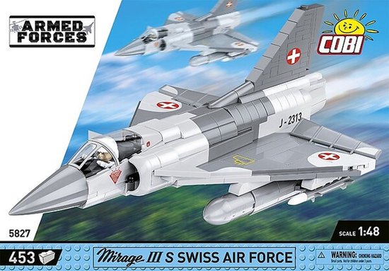 Cobi 5827 - Mirage IIIS Zwitserse luchtmacht - Armed Forces - 453 onderdelen - Bouwdoos van COBI