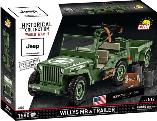 COBI® EXCLUSIVE Willys MB & Aanhangwagen - Executive Editie - COBI-2804 van COBI