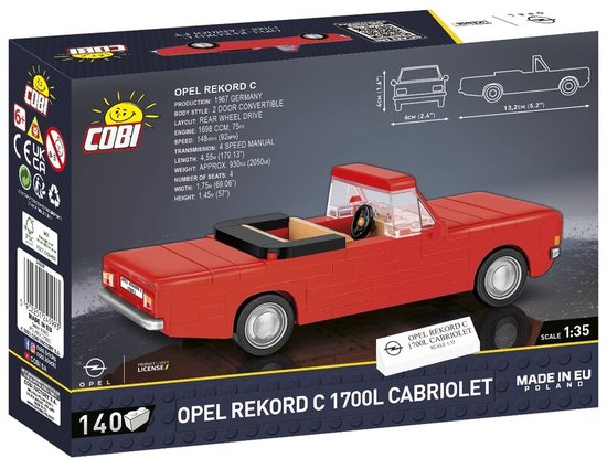 COBI Opel Rekord C 1700 L Cabriolet - COBI-24599 van COBI