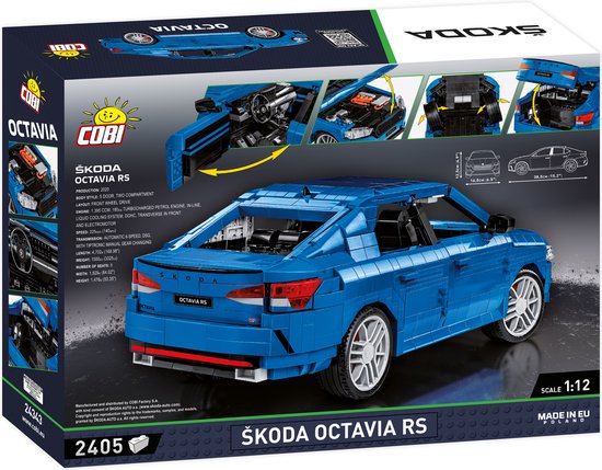 COBI Skoda Octavia IV RS Cars 1:12 - constructiespeelgoed - schaal 1:12 - 2622 blokken van COBI