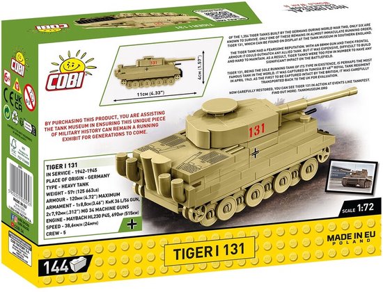 COBI TIGER I 131 - COBI-3095 van COBI