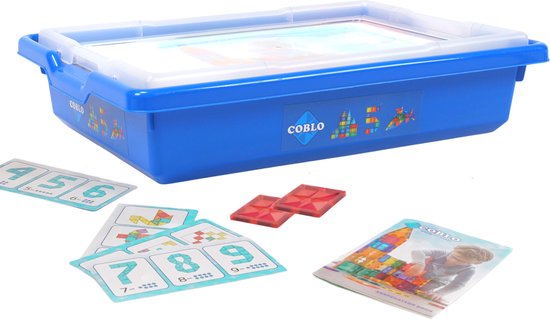 Coblo Classic Schoolbox 100 stuks - Magnetisch speelgoed - Montessori speelgoed - Magnetische Bouwstenen - Magnetische tegels - Magnetic tiles - Cadeau kind - Speelgoed 3 jaar t/m 12 jaar - Magnetisch speelgoed bouwblokken van Coblo