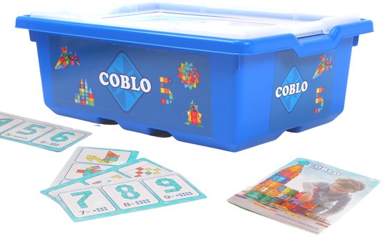 Coblo Classic Schoolbox 200 stuks - Magnetisch speelgoed - Montessori speelgoed - Magnetische Bouwstenen - Magnetische tegels - Magnetic tiles - Cadeau kind - Speelgoed 3 jaar t/m 12 jaar - Magnetisch speelgoed bouwblokken van Coblo