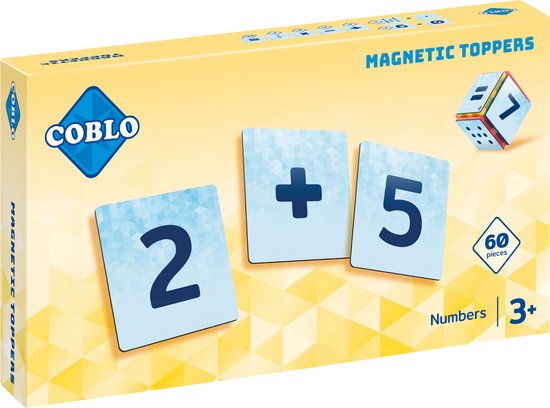 Coblo Magneet Toppers Cijfers 60 stuks - Magnetische Cijfers - Magnetisch speelgoed - Educatief speelgoed - Cadeau kind - Speelgoed 3 jaar t/m 12 jaar van Coblo