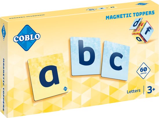 Coblo Magneet Toppers Letters 60 stuks - Magnetische Letters - Magnetisch speelgoed - Educatief speelgoed - Cadeau kind - Speelgoed 3 jaar t/m 12 jaar van Coblo