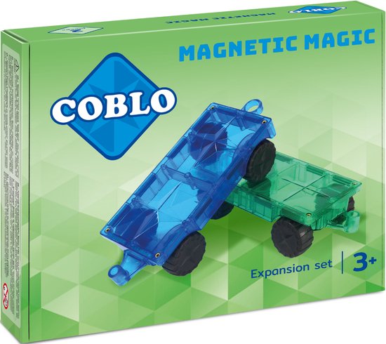 Coblo Uitbreidingsset - Auto onderstellen - Magnetisch speelgoed - Auto Speelgoed - STEM speelgoed - Cadeau kind - Speelgoed 3 jaar t/m 12 jaar van Coblo