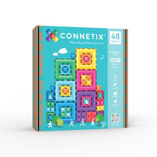 CONNETIX - Magnetisch Tegels - Bright Portaalpakket, 48 stuks van Connetix
