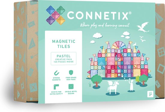 CONNETIX - Magnetisch Tegels - Pastel Creatief Pakket - 120 Stuks van Connetix