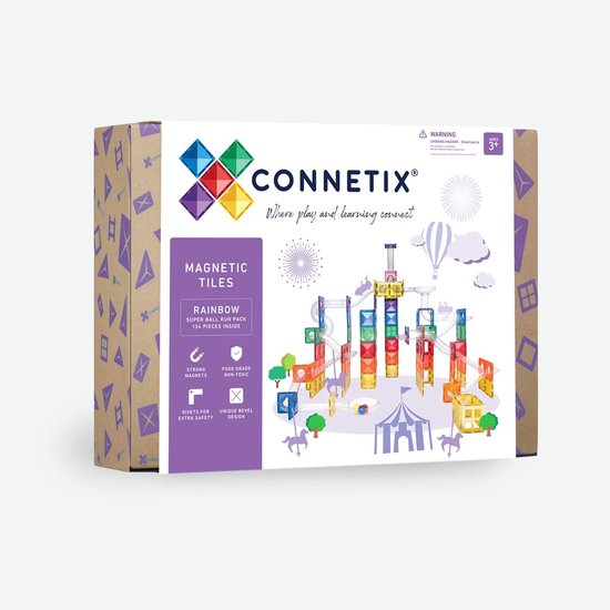 CONNETIX - magnetische tegels - Super Ball Run pack - 134 stuks van Connetix