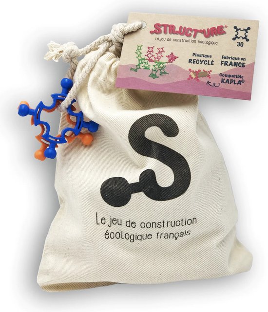 Constructiespeelgoed Clip it  100 Stuks - geleverd met mooie geschenkzak van Merkloos