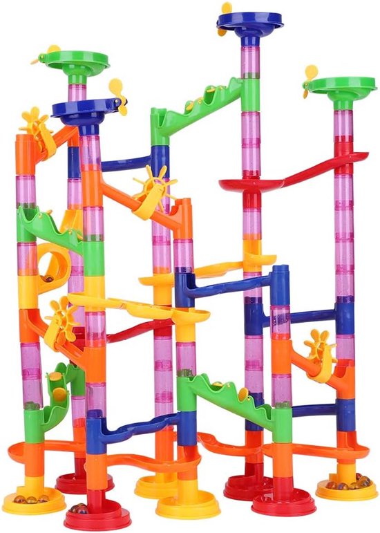 Creatieve Knikkerbaan Speelgoed voor Kinderen - Educatieve DIY Doolhof met Ballen en Blokken van Theefun