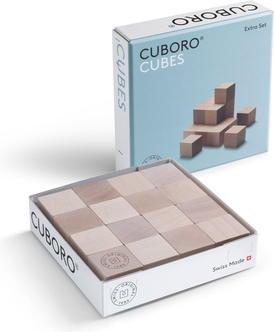 Cuboro Cubes Knikkerbaan uitbreiding - 16 bouwblokken van Merkloos