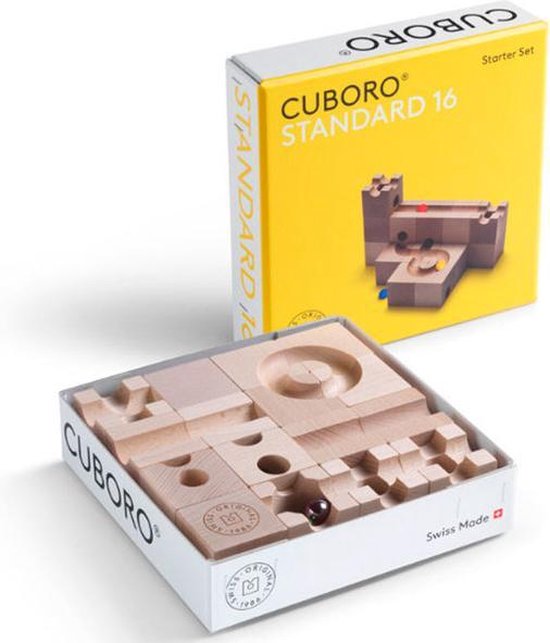 Cuboro knikkerbaan Starter set small 16 onderdelen van Merkloos