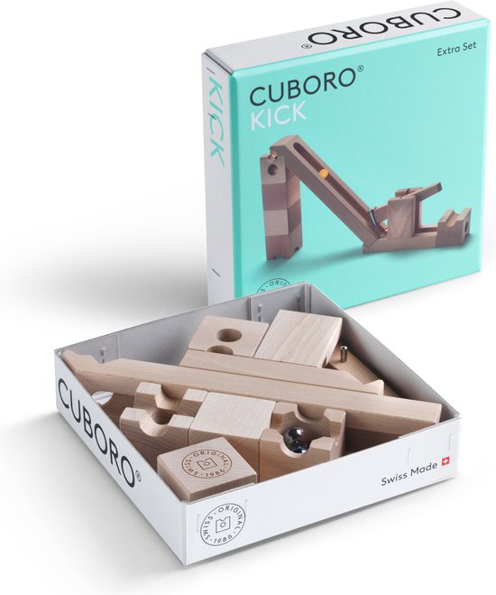 Cuboro knikkerbaan uitbreiding extra set Kick van Merkloos