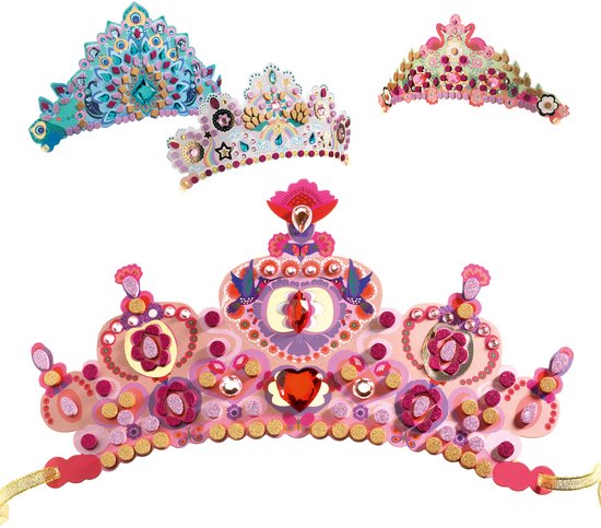 Djeco - Djeco Do It Yourself 4 Mozaïek Diademen Prinsessen van Djeco