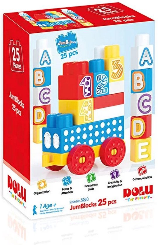 Dolu Blokkentrein met 25 Blokken van Dolu