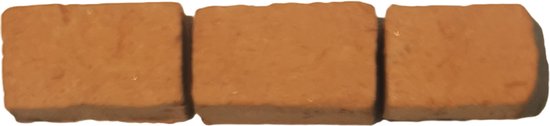 Domenech- Bouwsteentjes- keramiek- 1000 gram- 10 x 6 x 6 mm.- rood van Merkloos