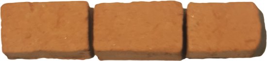 Domenech- Losse bouwsteentjes- keramiek/aardewerk- roze- 10 mm x 6 mm. x 6mm. -150 gram van Merkloos