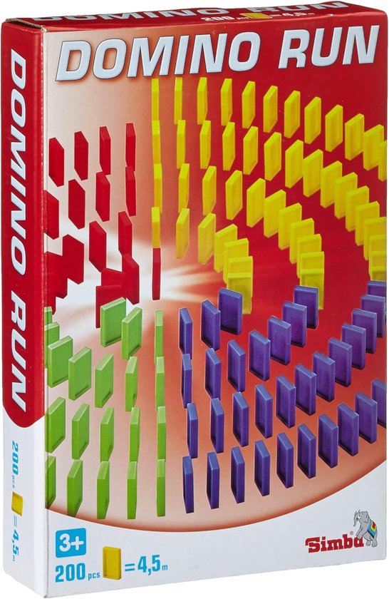 Domino Run Stenen - Bouwstenen Kettingreactie - Creatief Spelen - 200 Delen Set - 30 x 10 x 20 cm van Merkloos