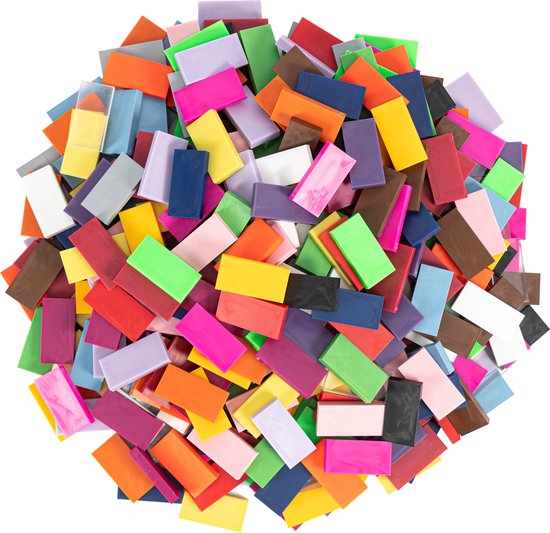 Domino stenen Don Domino 20-kleurenmix (400 stuks) + opbergemmer van King