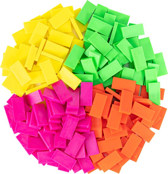 Domino stenen Don Domino neon kleurenmix (200 steentjes) van Jumbo