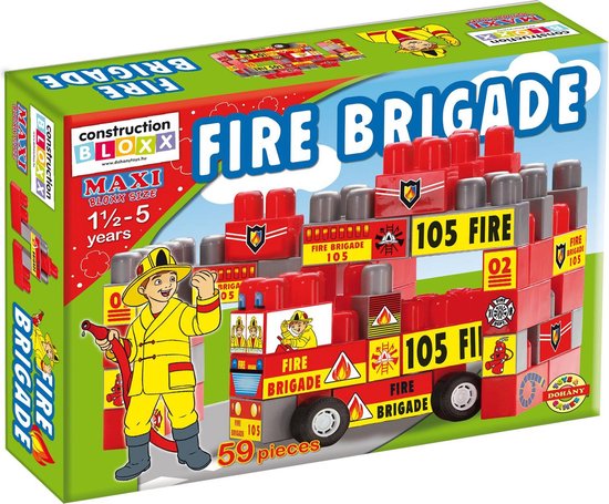 Doos met mega blokken Brandweer 59 stuks van MEGA Bloks