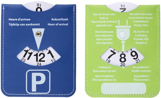 Dunlop Vehicle - Parking disc electrical vehicl - Parkeerschijf - Pvc (Pvc) - blauw/groen van Dunlop