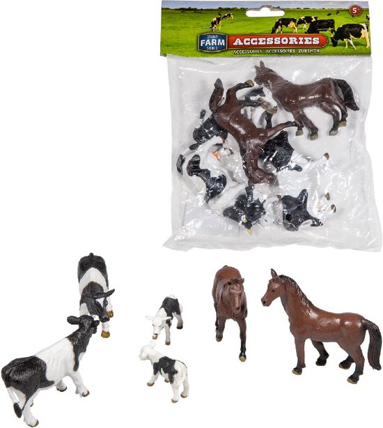 Dutch Farm Serie set Koeien en Paarden 7-delig van Kids Globe