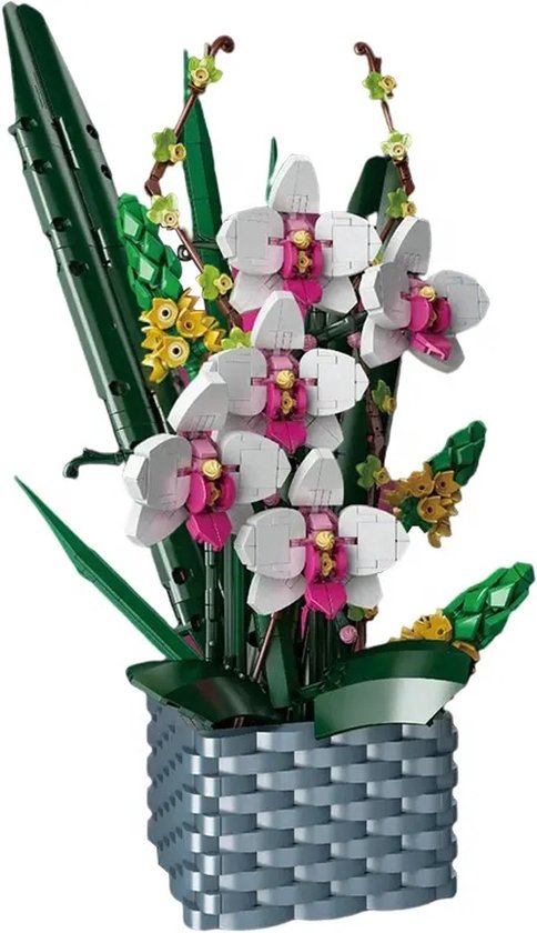 DW4Trading Bloemenboeket Bouwset Phalaenopsis Eeuwige Vlinder - 1158 Stukjes van DW