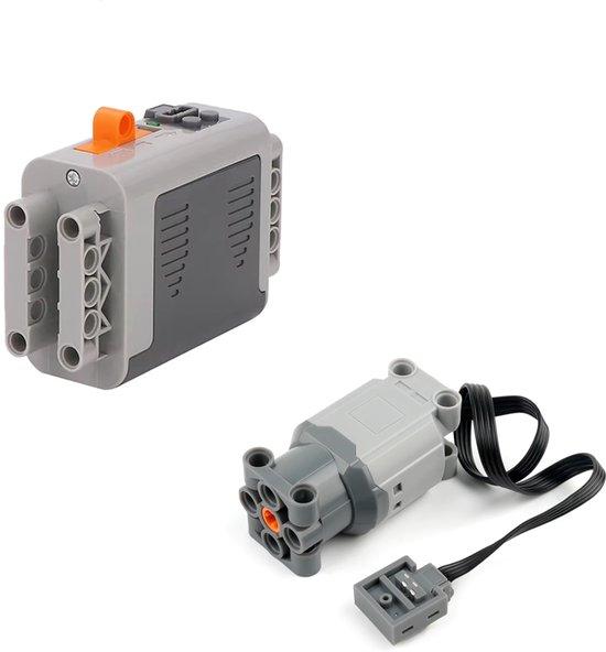 DW4Trading L Motor + Batterijhouder 6x AA Serie 88003 + 8881 - Compatibel met Grote Merken van Merkloos