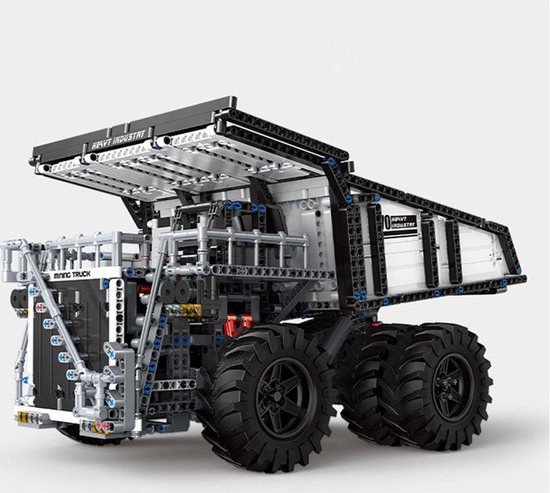 DW4Trading Miningtruck Kiepwagen met 4 Motoren & Afstandbediening - 2044 Stuks - Compatibel met Grote Merken van DW
