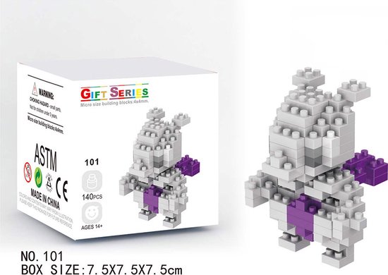 DW4Trading Nanoblocks Miniblocks 26 - Bouwset stenen - 140 stuks - Compatibel met grote merken van DW