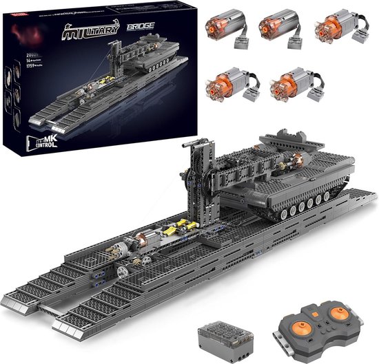 DW4Trading Remote Controlled Bridge Layer Bruglegger 1759 Stukjes - 20x22x52 cm - Compatibel met Grote Merken van DW