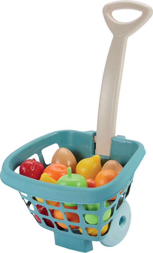 Ecoiffier Winkeltrolley met Fruit, 14dlg. van Ecoiffier