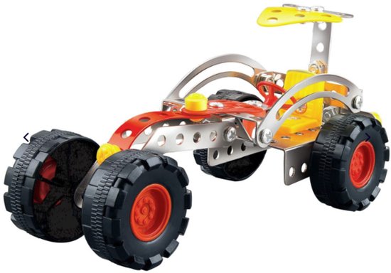 EDDY TOYS Metalen Blokken Bouwset – Maak je Eigen Buggy – 79-Delig Constructiespeelgoed met Gereedschap – Voor Kinderen vanaf 3 Jaar van Eddy Toys