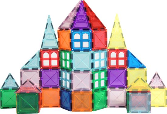Educatief speelgoed - 60 stuks - Magnetische tegels/tiles voor kinderen - verschillende kleuren - 3D puzzel van Educa