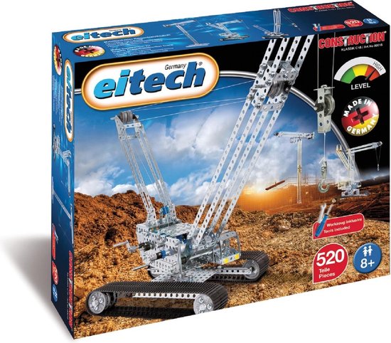 Eitech Constructieset Hijskraan Staal Zilver 522-delig van EITECH