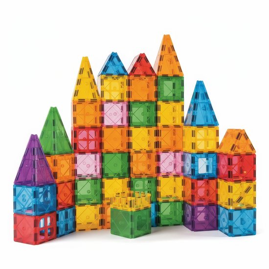 Elissio® Magnetic Tiles – 42 Stuks Magnetisch Speelgoed – Montessori & STEM Bouwblokken – Magnetische Tegels – Educatief Constructiespeelgoed voor Kinderen 3-12 Jaar van Elissio